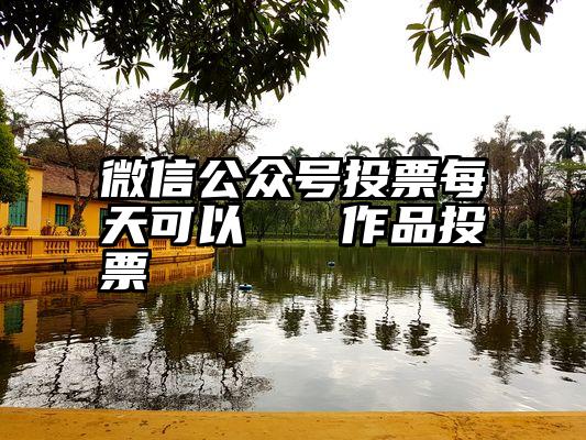 微信公众号投票每天可以   作品投票