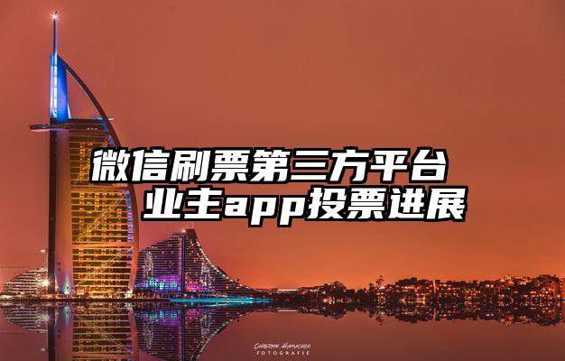 微信刷票第三方平台   业主app投票进展