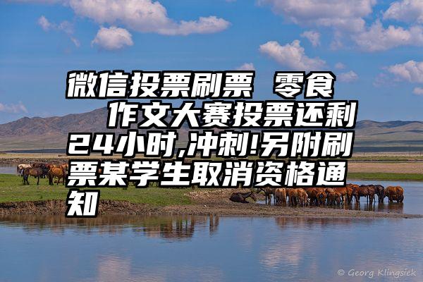 微信投票刷票 零食   作文大赛投票还剩24小时,冲刺!另附刷票某学生取消资格通知